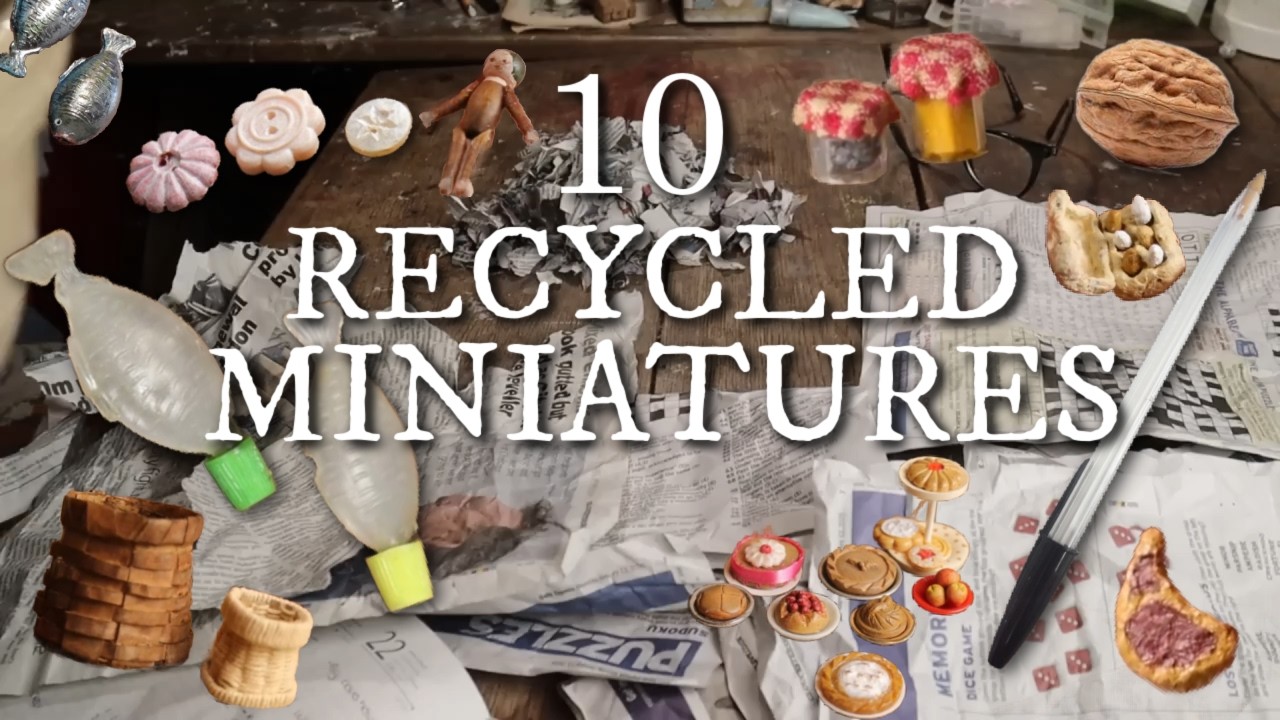 10 Miniatures To Make With Things Around Your House! Recycled Tiny`s!