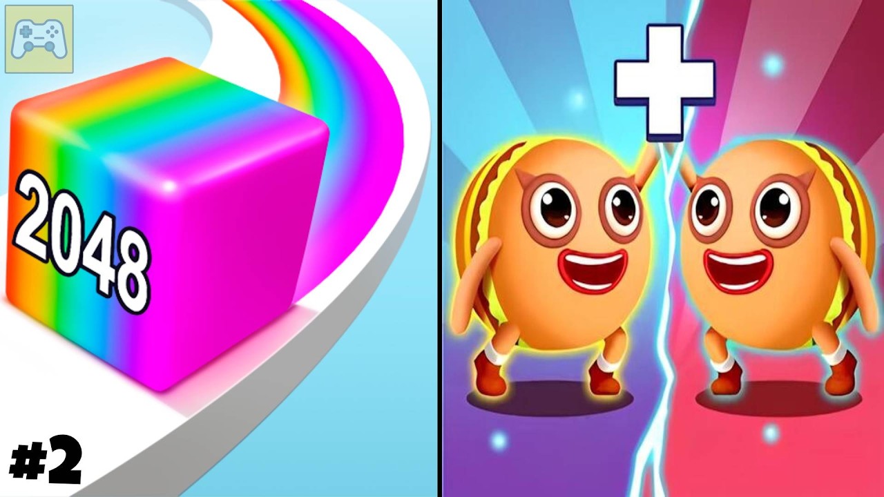 Jelly Run 2048 vs Foodie Runner ✦ ASMR Gameplay Android iOS • 2048 Number Merge Race Games (2)