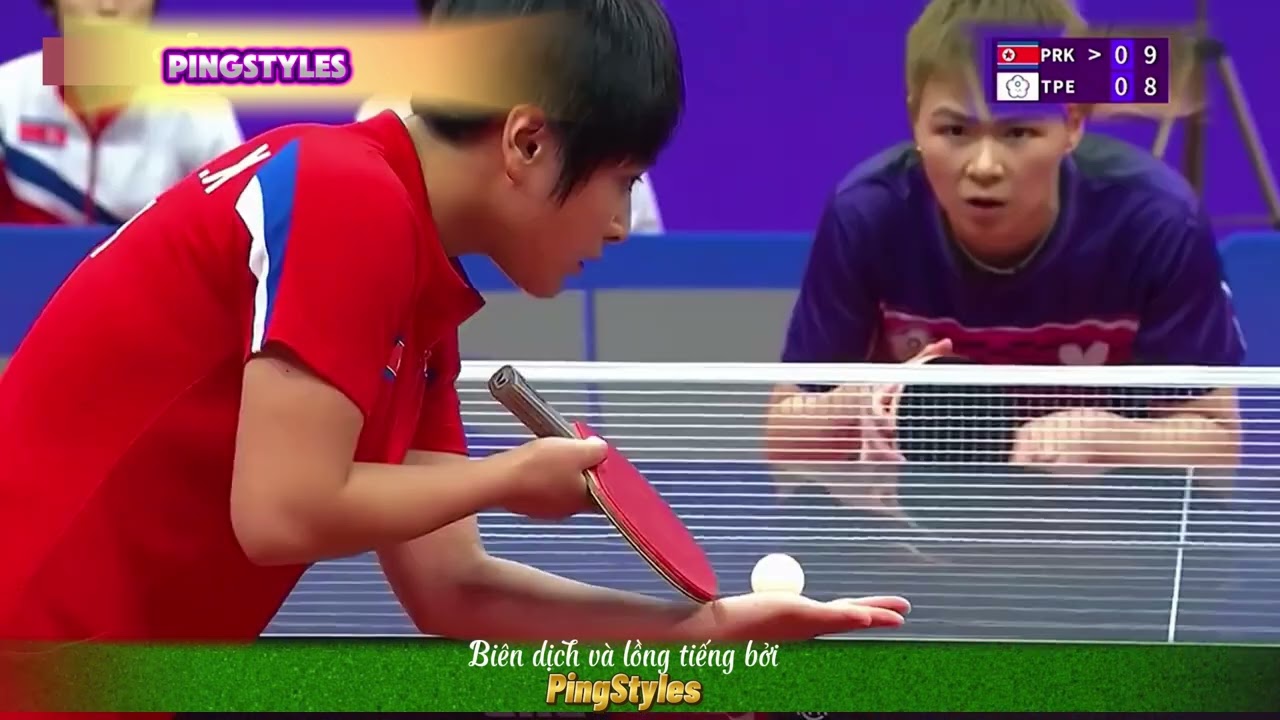 Bí ẩn của bóng bàn Triều Tiên, tôi đã nổi da gà khi xem cô ấy sử dụng mặt gai #bongban #tabletennis