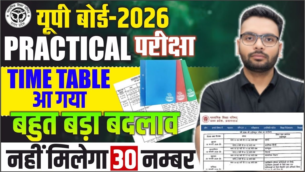 Practical Exam का Time Table आ गया | UP Board Practical Exam Date Sheet | Class 12thUP Board 2026