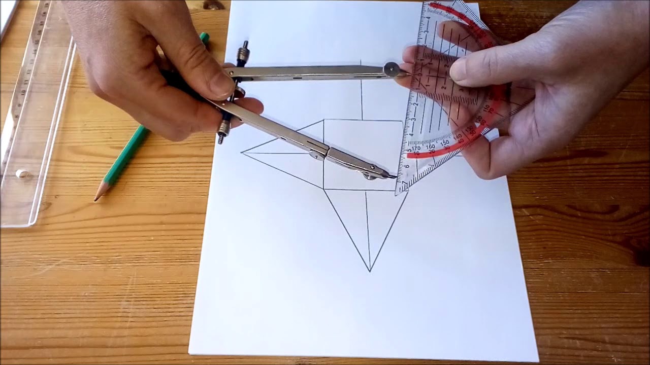 Pyramide mit quadratischer Grundfläche  Netz zeichnen