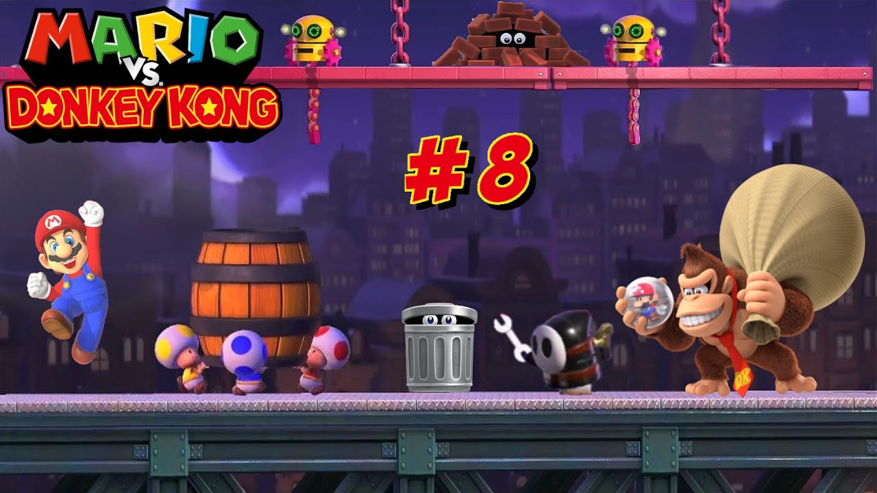 Mario vs. Donkey Kong (Switch) 100% Walkthrough Part 8 World 8 Twilight City