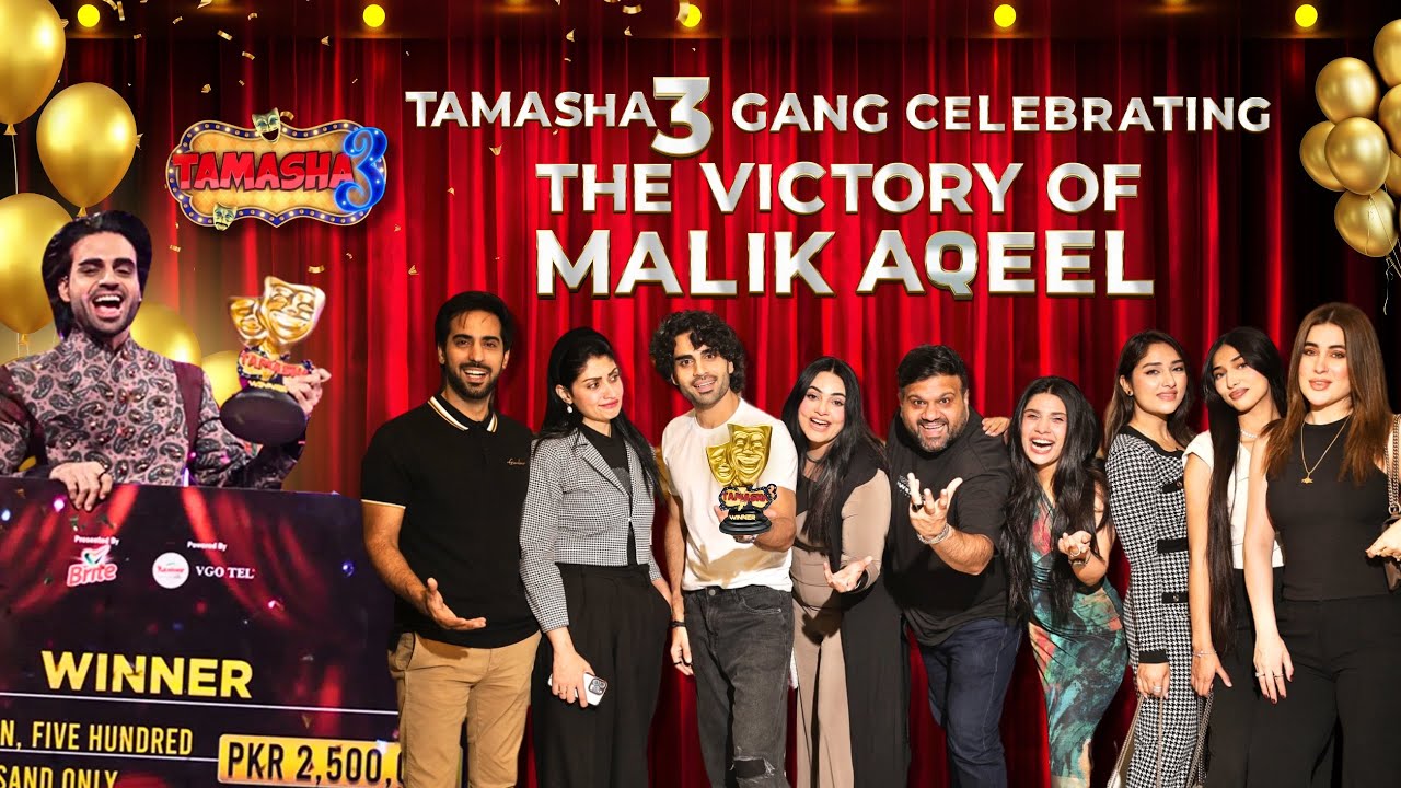 Malik Aqeel Celebrating Tamasha Season 3 Victory!!!