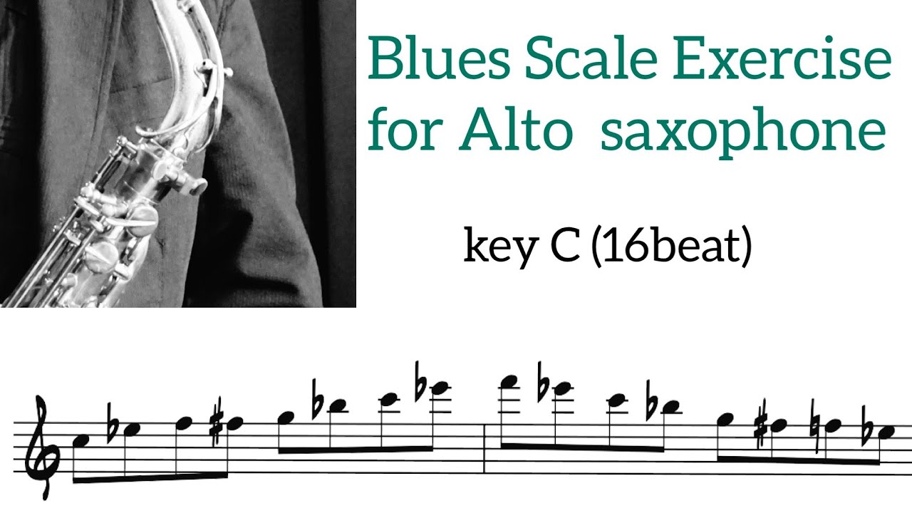 Blues scale for alto sax key C (concert Eb) Blue note scale