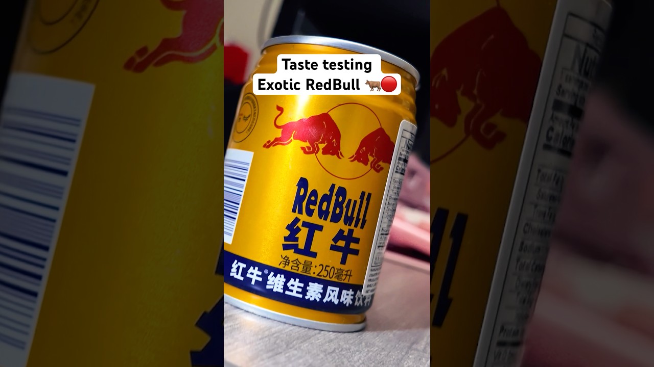 Reviewing a Redbull from CHINA #foodreview #redbull #energydrink