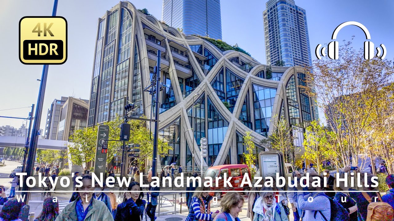 Tokyo’s New Landmark: Azabudai Hills Opens Today! 11/24 - Tokyo Japan [4K/HDR/Binaural]