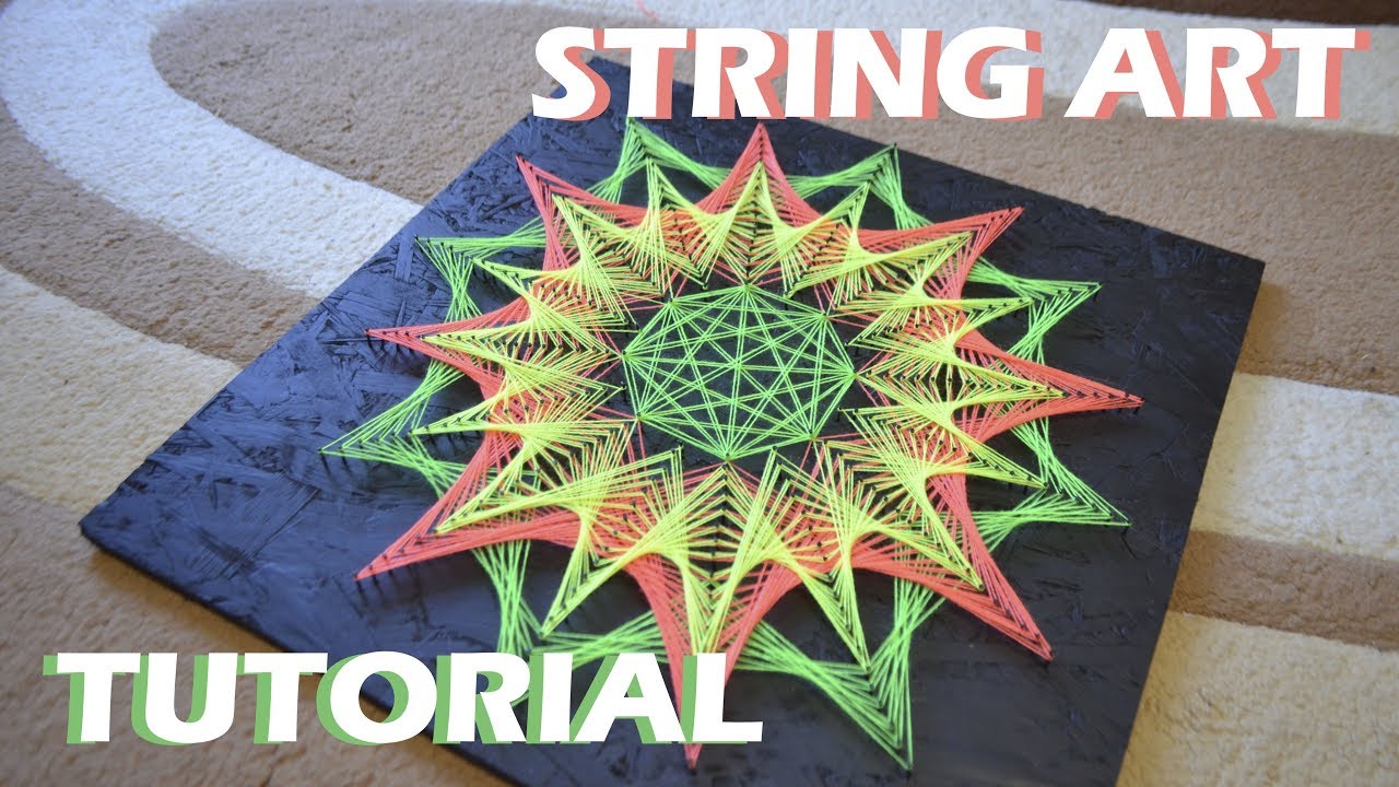 NEON STRING ART | TUTORIAL | DIY | timelapse