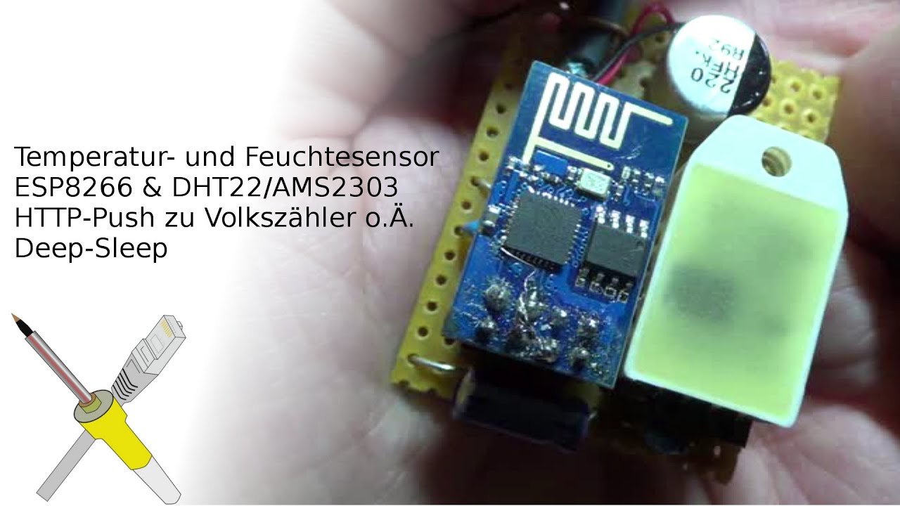 BitBastelei #190 - ESP8266 & AMS2302 WLAN-Temperatur- und Feuchtesensor incl. Push & Sleep