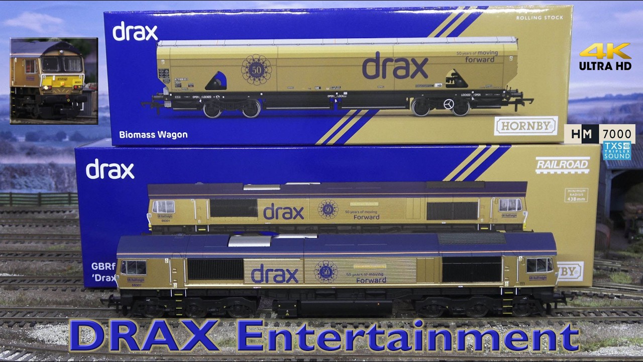Drax Class 66 and Biomass Wagon