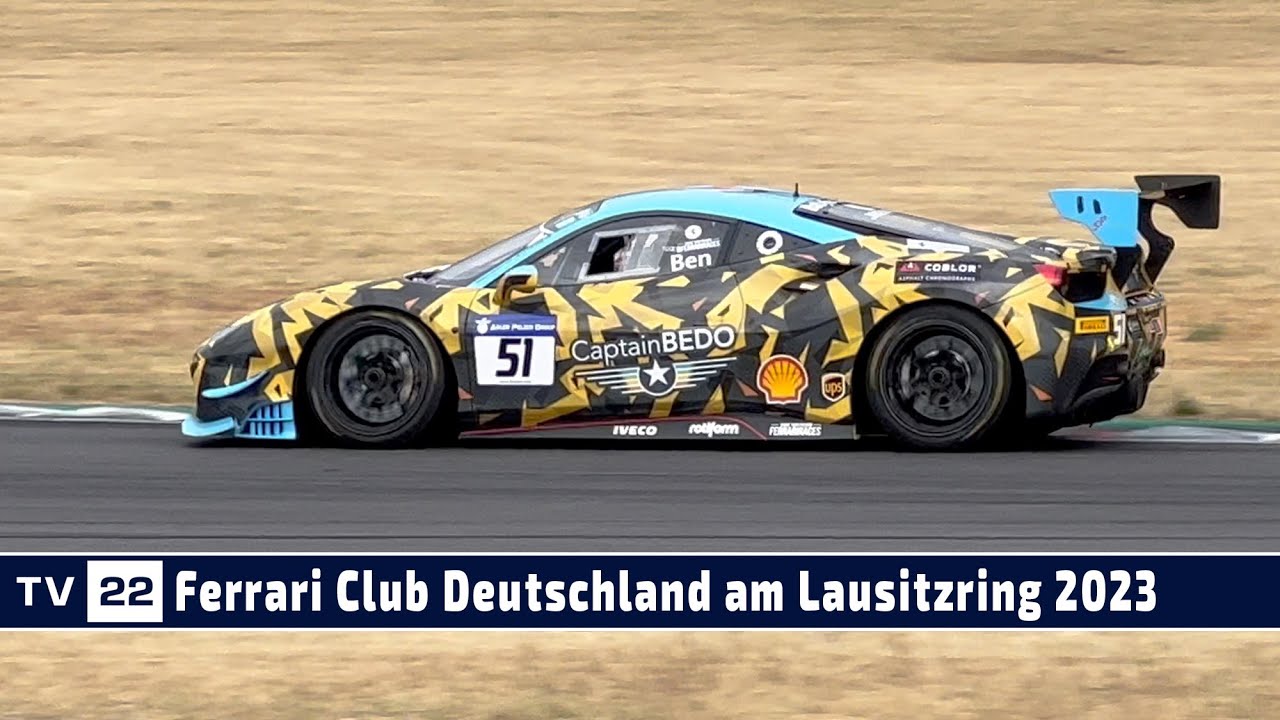 MOTOR TV22: Der Ferrari Club Deutschland am Lausitzring bei der P9 Challenge 2023