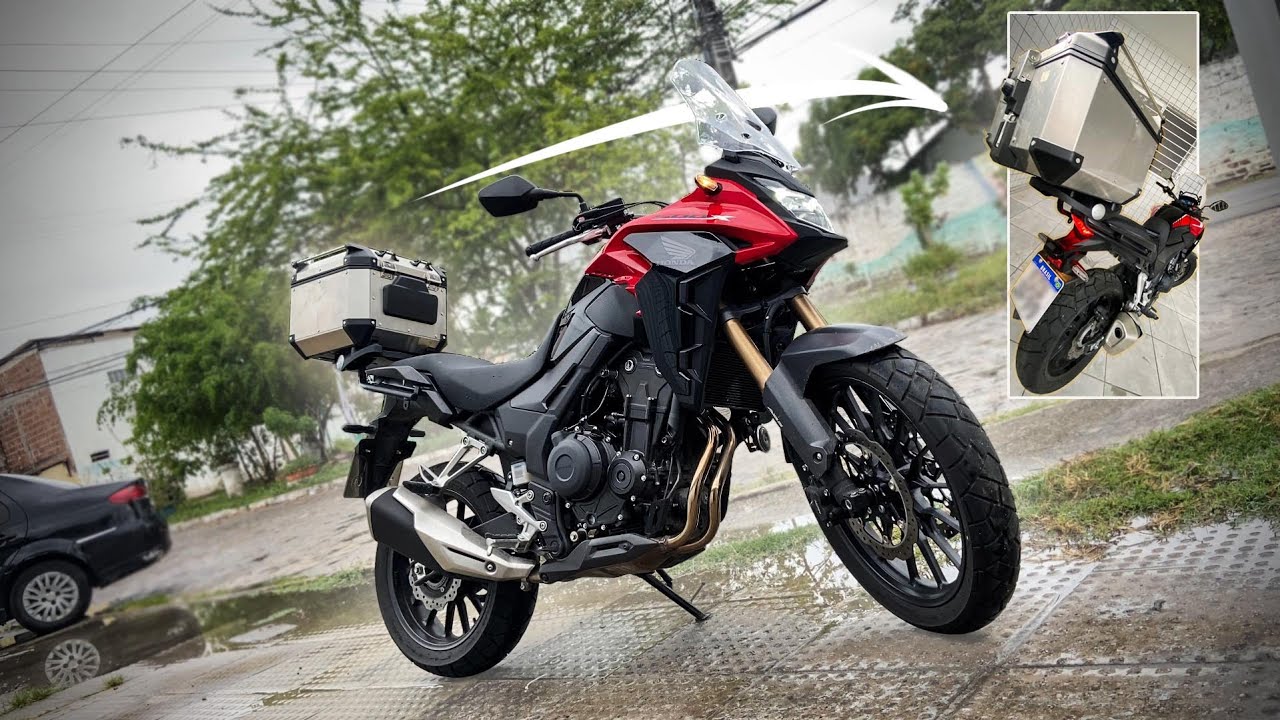 INSTALEI UM BAU DE ALUMINIO NA MINHA CB500X 2023
