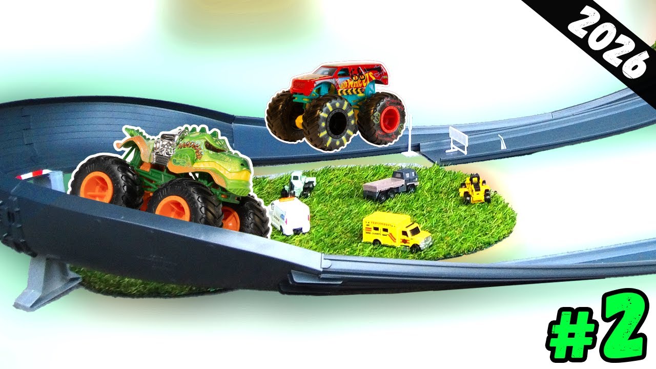 Competition #2: CHAMPIONSHIP '26 Hot Wheels MONSTER TRUCK Racing Curve Racetrack Race The Furthest
