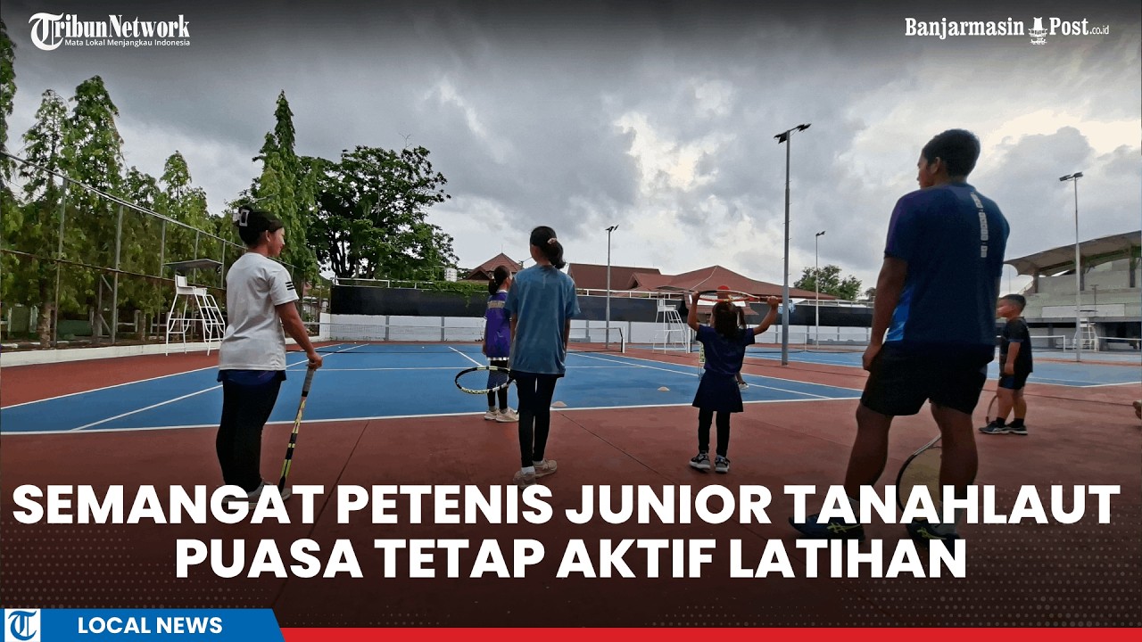Puasa Tak Surutkan Semangat, Petenis Junior Tala Tetap Rutin Berlatih Jelang Senja