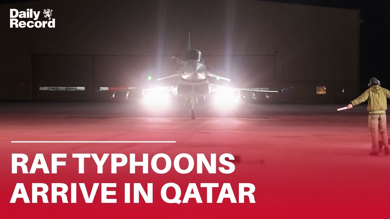 Middle-East Crisis: RAF Typhoons arrive at air base in Qatar
