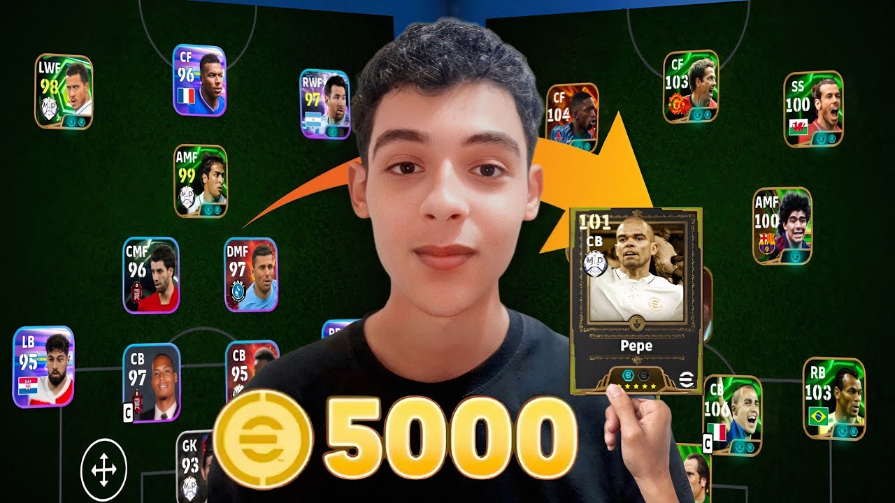 طورت حساب ضعيف بـ5000 كوينز !! 🤯🔥 اقوى حظ هتشوفه ختمت البكج حرفيا 😱 eFootball 26