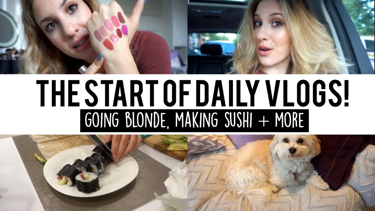 THE START OF DAILY VLOGS! ♡ Going Blonde, Making Sushi + More | JamiePaigeBeauty
