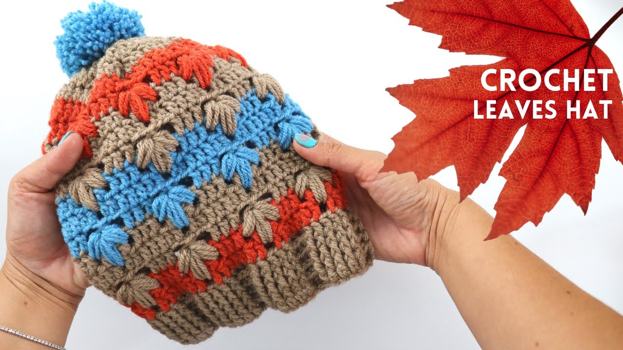 Crochet Autumn Leaves Hat For All Sizes