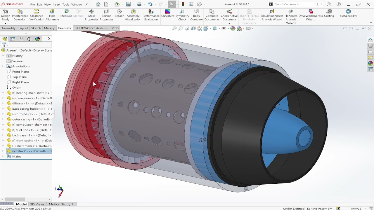 How to design a Jet Engine in SOLIDWORKS | Tamil | Part - 5