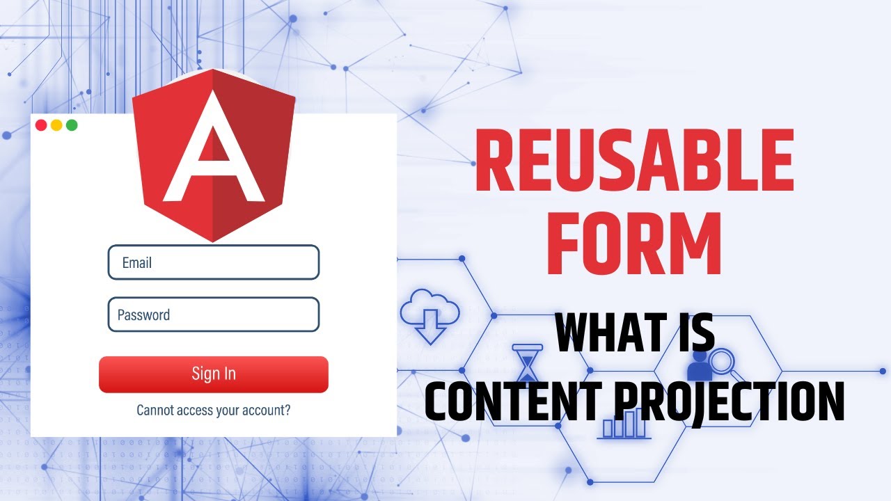 Reusable Form Component with Content Projection in Angular | reusable component Angular