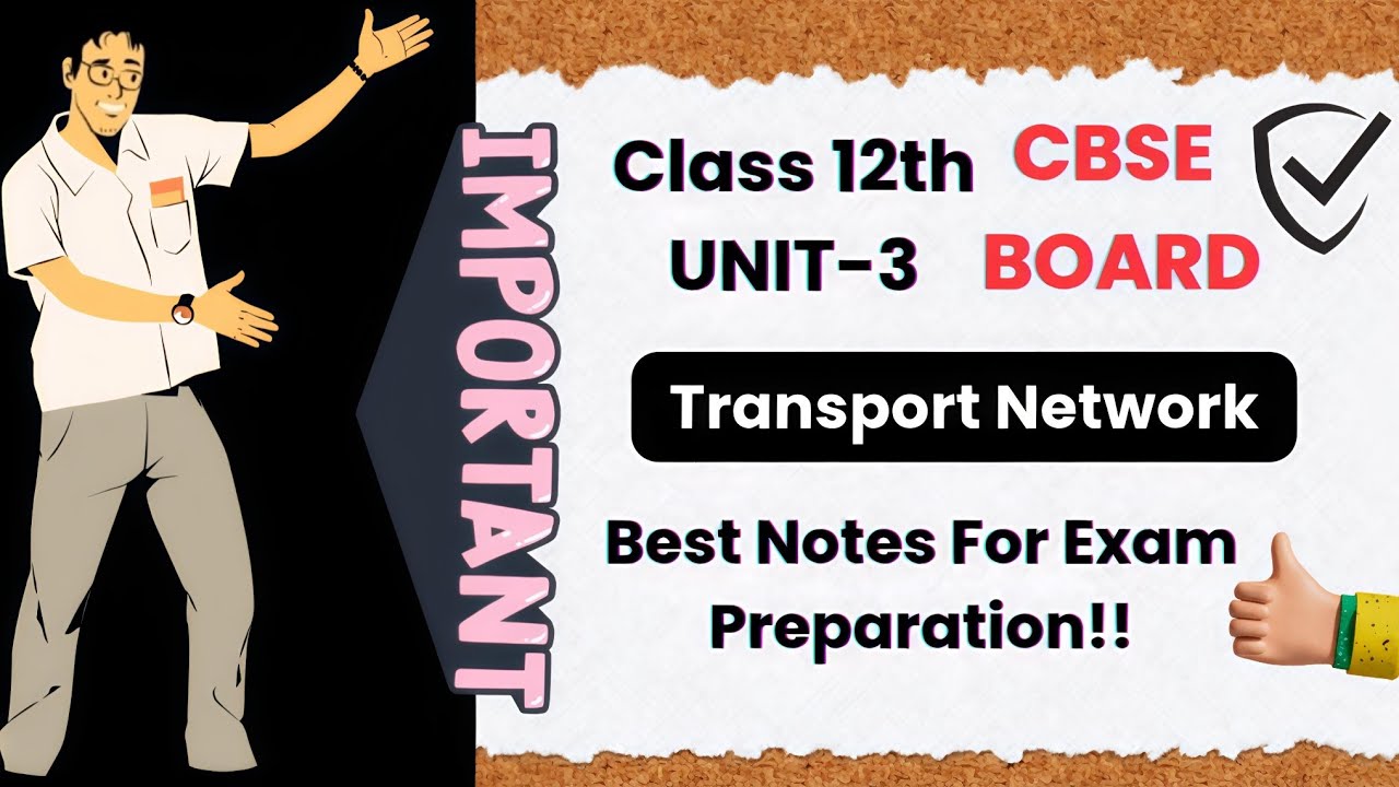 Class 12th tourism unit 3 | Transport Network | CBSE Board