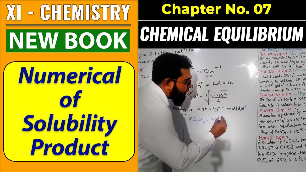 Numerical of Solubility Product || CH#7 || XI Chem New Book