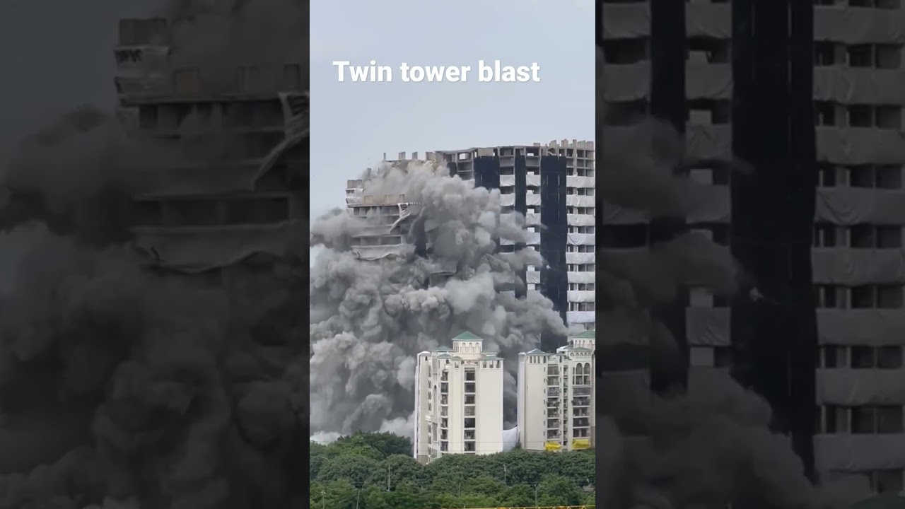 noida twin towers demolished video