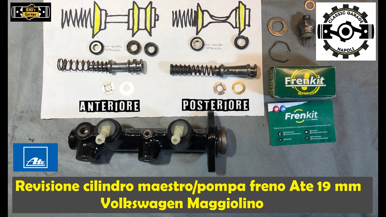 Volkswagen Maggiolino - Revisione cilindro maestro/pompa freno Ate 19 mm