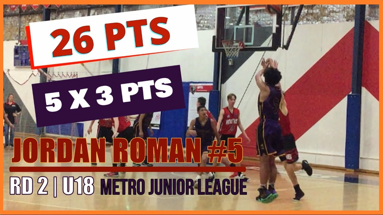 Basketball Game Highlights U18 RD2 [26 PTS - 5 x 3 PTS] | Vlog | Jordan Roman #5 |