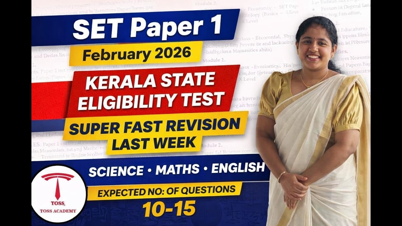 Kerala SET General Paper 2026 | Unit Wise Full Revision | Sure Shot Questions 🔥