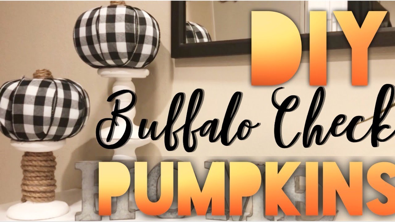 DIY BUFFALO CHECK PUMPKINS || DOLLAR TREE PUMPKINS