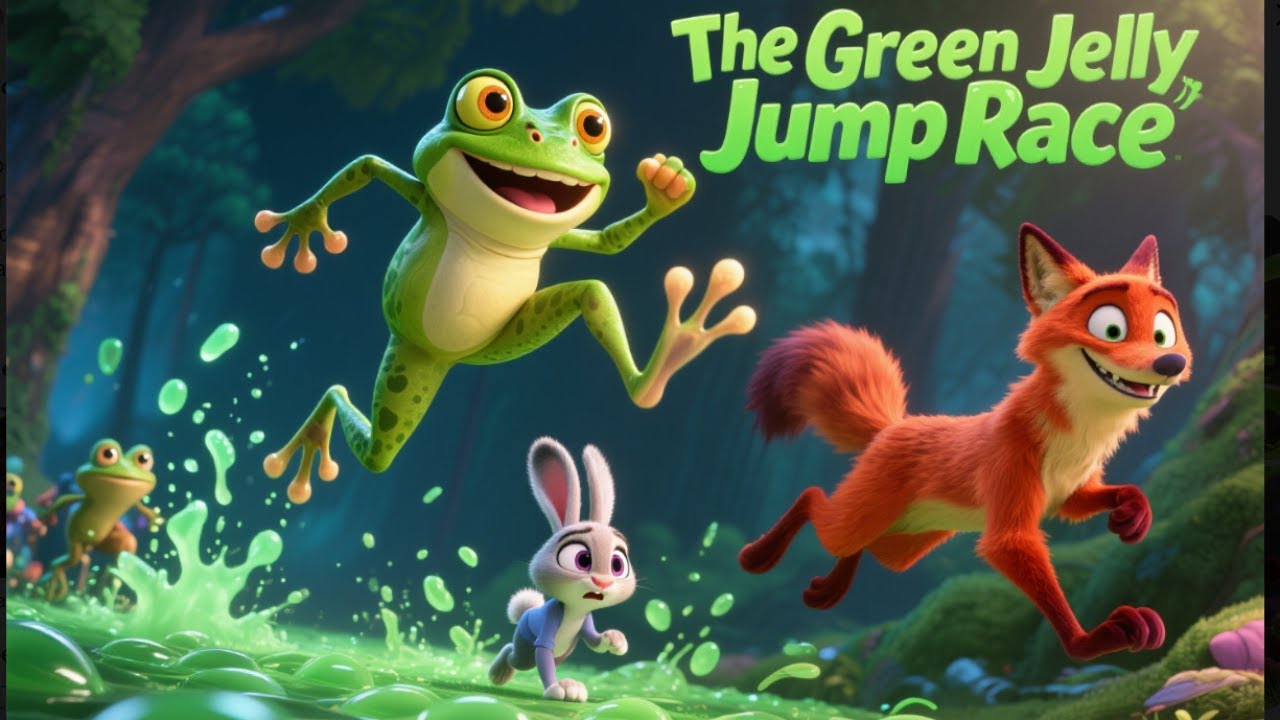 The Green Jelly Jump Race, BedtimeStoriesForKids