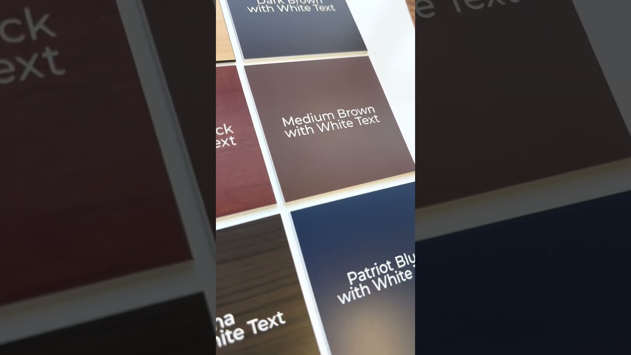 Engraved Office Sign Color Swatches from Office Sign Company of Fargo, ND