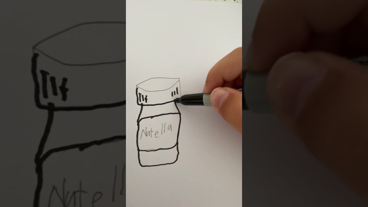 How to draw a Nutella jar