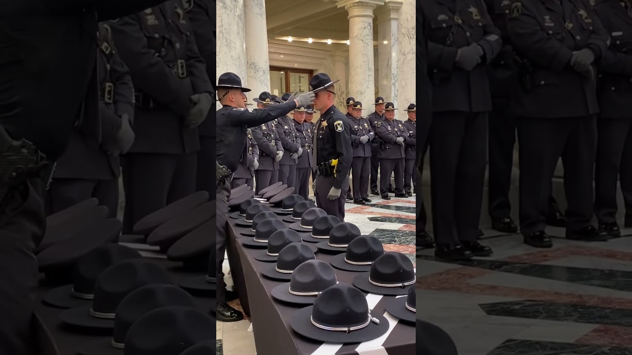 State Trooper graduation! #lawenforcement #statetrooper #police #thinblueline #academy #nevergiveup