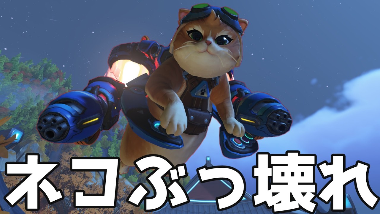 【OW】多分新キャラの中で一番ぶっ壊れてるネコがあまりにも無法すぎる新キャラ「ジェットパックキャット」