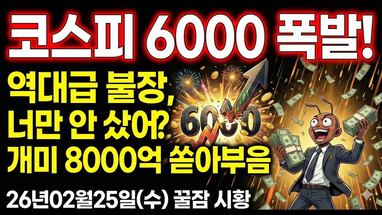 코스피 6000 돌파! 71년 만의 역사…엔비디아 실적 앞두고 폭등 계속될까? | 삼성전자·SK하이닉스·현대차·로봇·AI 총정리