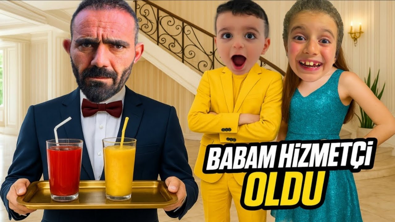 POYRAZ ELİF PRENS PRENSES OLDU BABALARI TÜM GÜN HİZMETÇİ OLDU!!