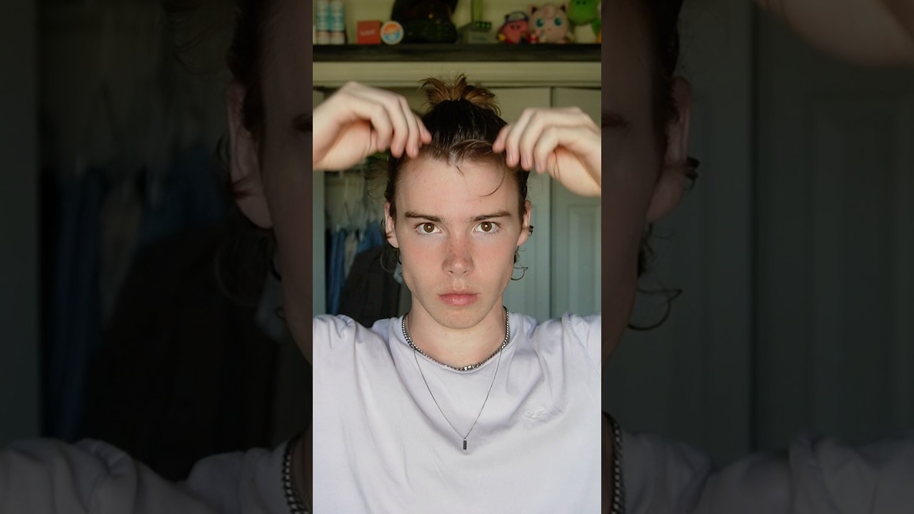 Styling my hair in a man bun for the first time