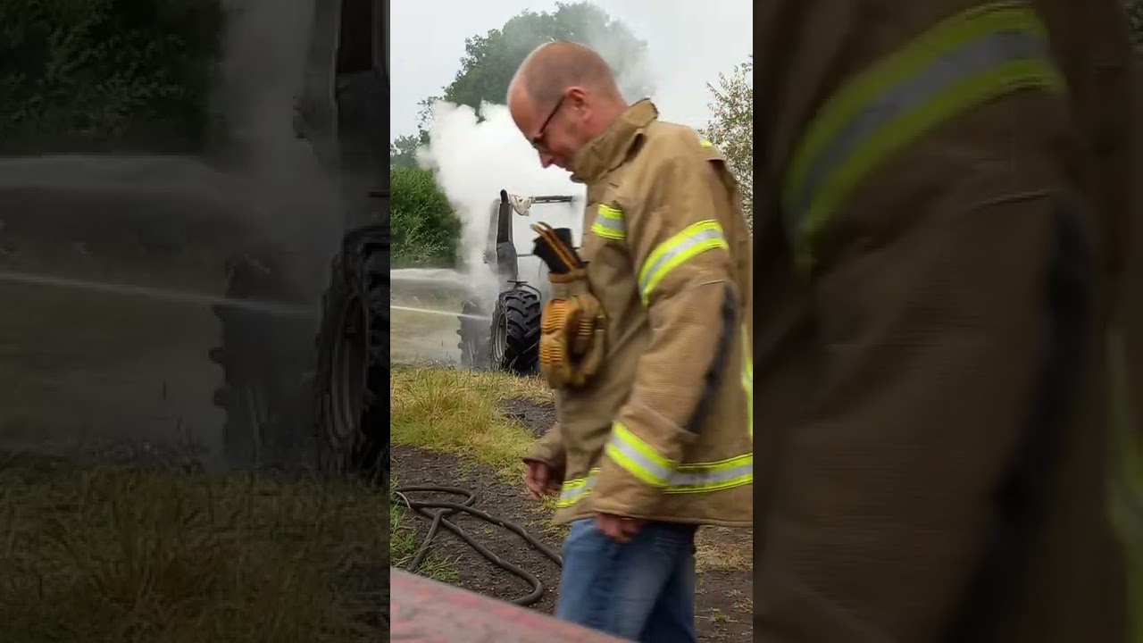 Auchinstarry tractor fire keeps the Kilsyth Fire Brigade on their toes