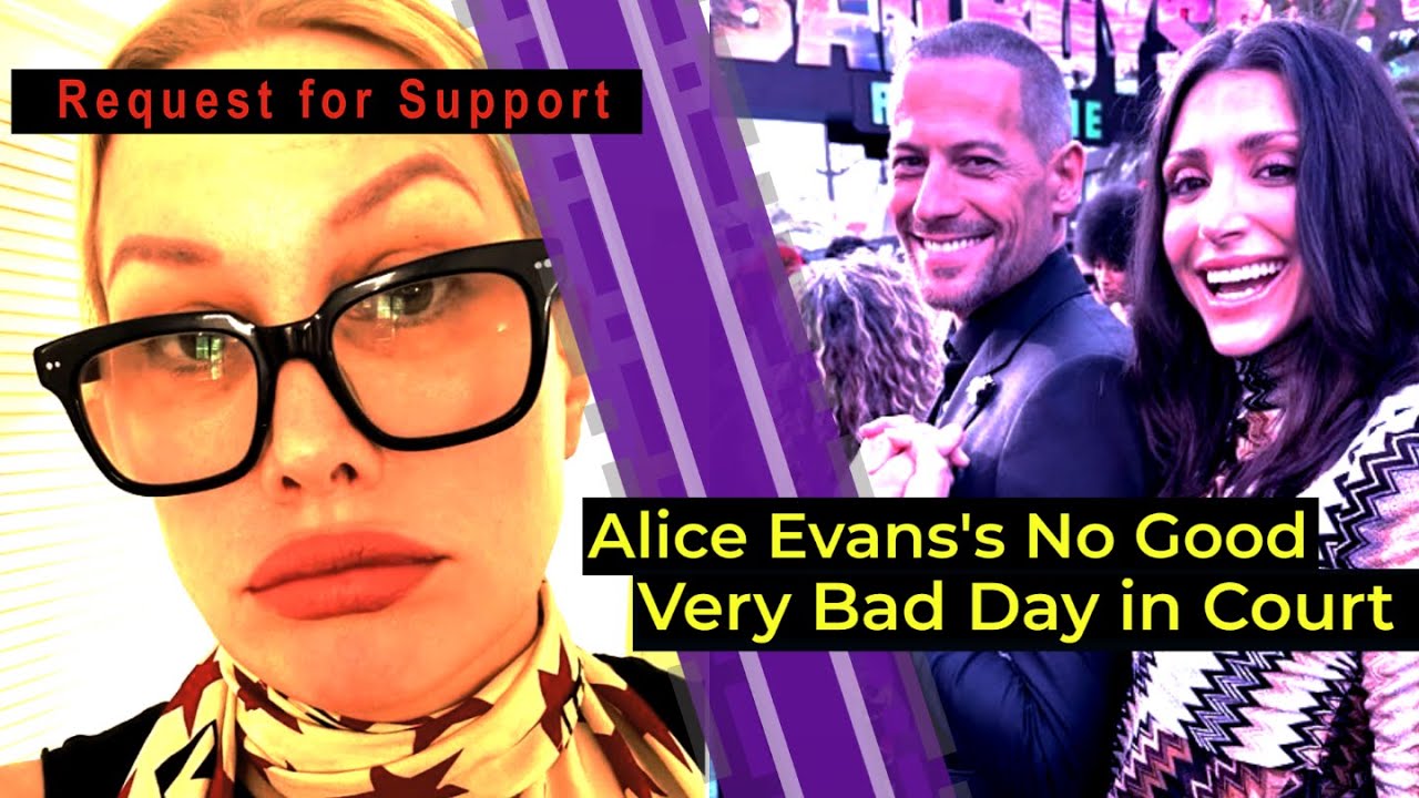 Alice Evans acts unhinged in court while calling me insane! My recap of the RFO hearing