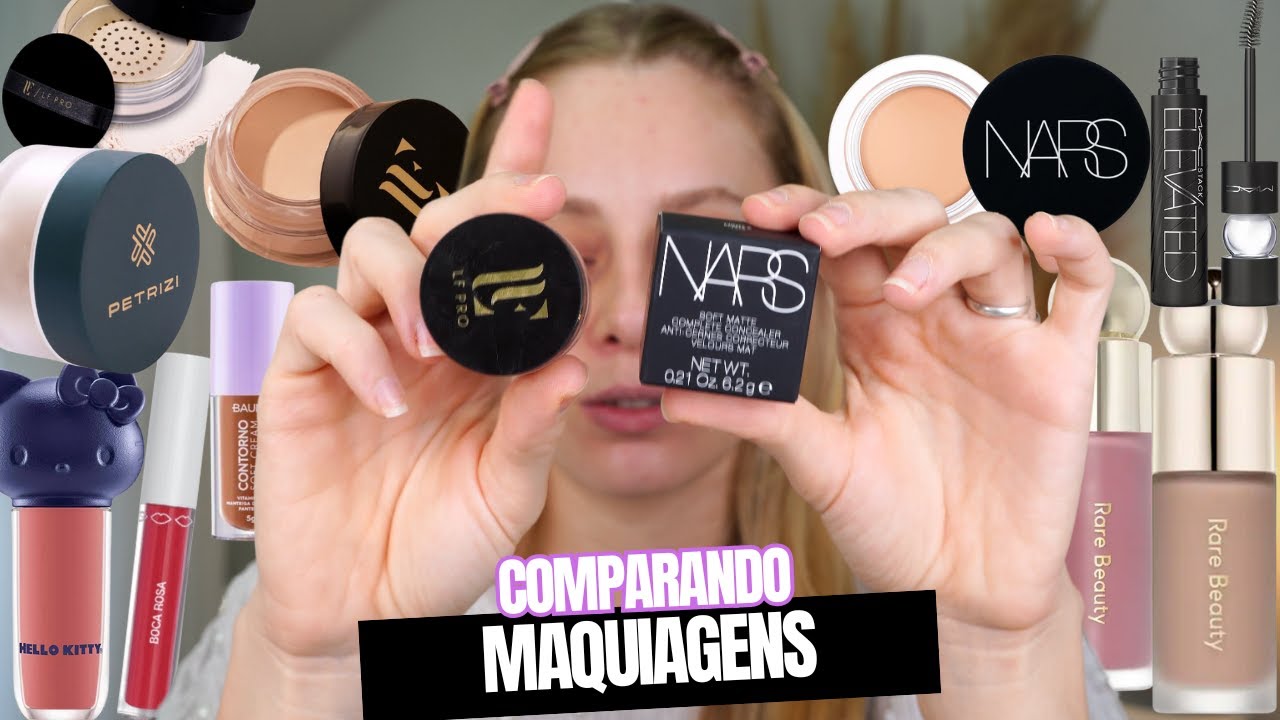 COMPARANDO MAQUIAGENS: NARS, LF PRO, RARE BEAUTY, BRUNA TAVARES, BAUNY, MAC