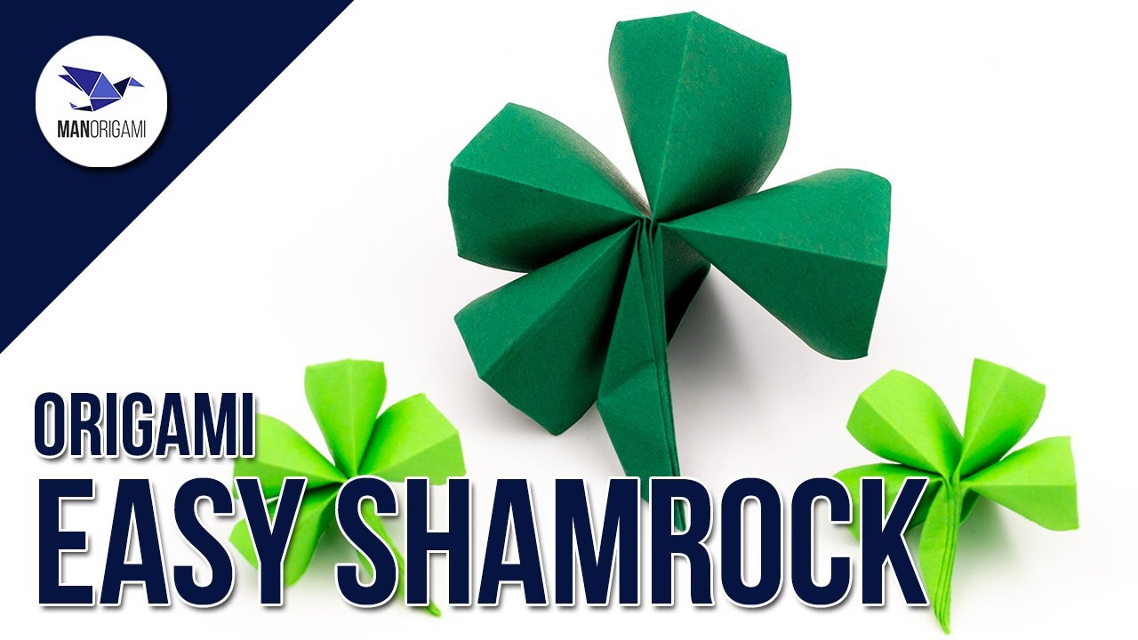 How to make a paper shamrock / clover ☘️ - Origami Tutorial