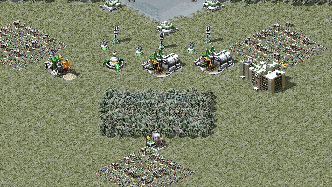 Yuri's Revenge Red Alert 2 Много снега Редактировать Масштаб 3000 Карта Сверхсложный ИИ