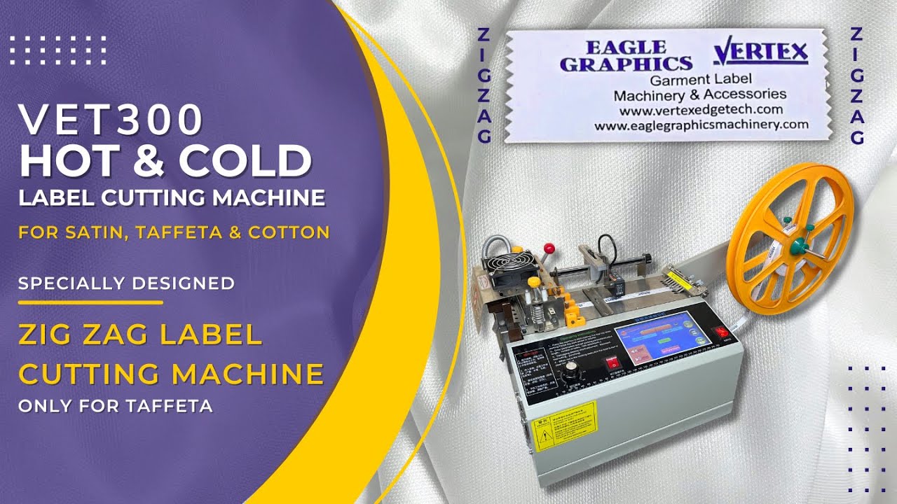 Zig Zag Label Cutting Machine : VET 300 Hot & Cold Label Cutting Machine #garmentindustry #machine