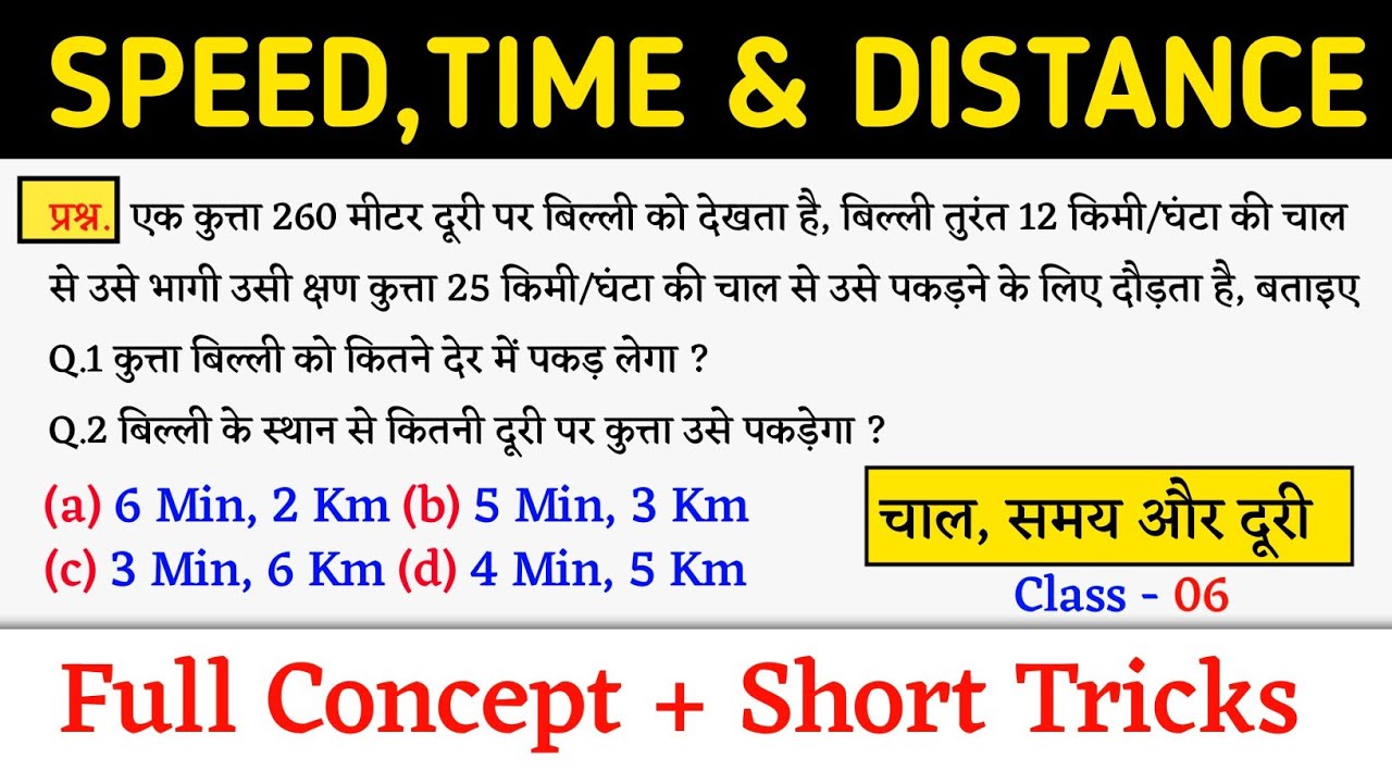 Speed,Time & Distance | चाल,समय & दूरी | Full Concept+Short Tricks | Class - 06 | Jk Campus