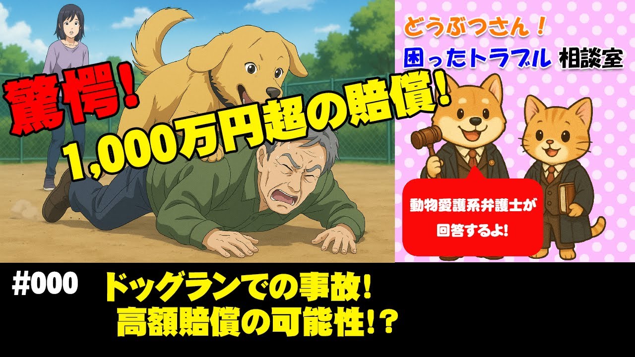 000ドッグランでの事故！高額賠償の可能性！? #ペットのトラブル #ペット問題 #法律相談 #ドッグランでのトラブル #高額賠償