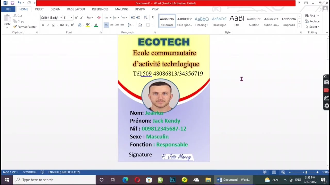 Comment créer une badge sur MS worrd?🤭🤭🤭