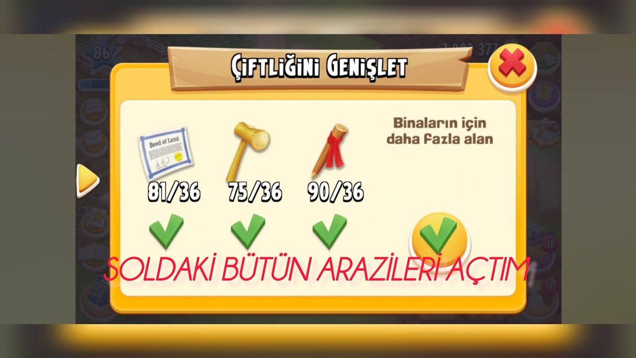Hay day oyun günlüklerim - çiftlik sol kesim tamamen açıldı 👩‍🌾🎉