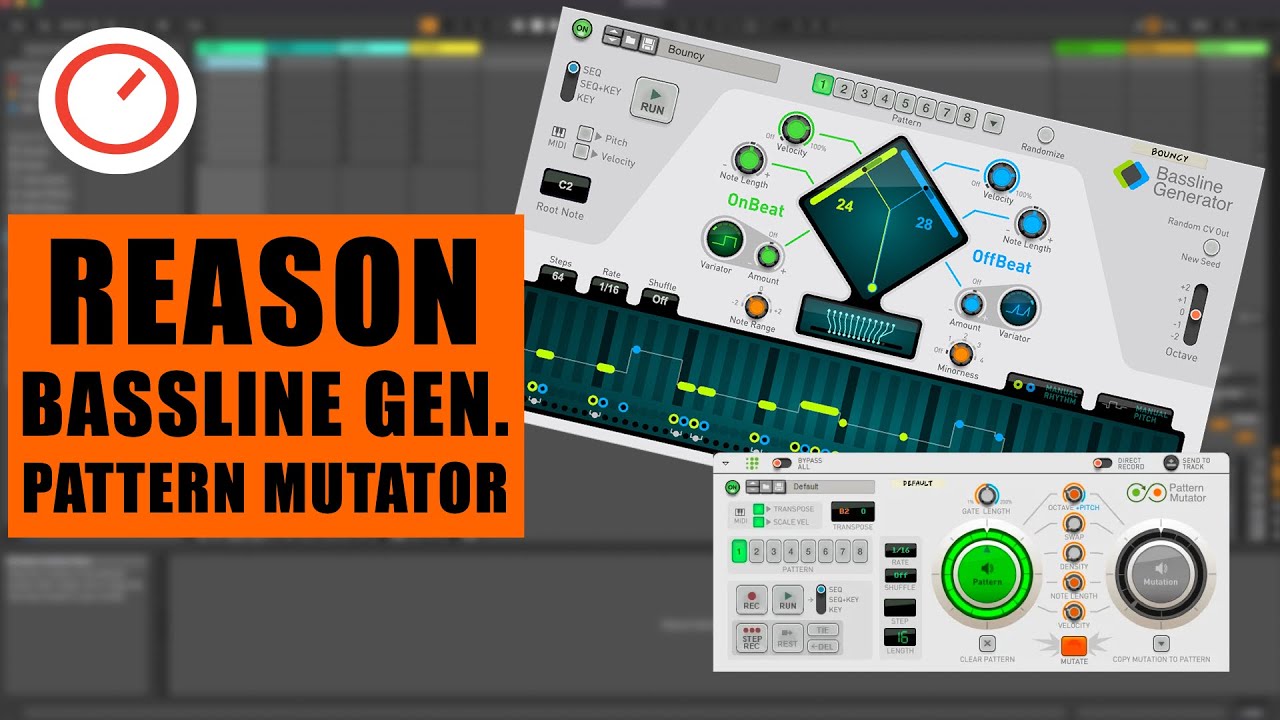 Reason Bassline Generator & Pattern Mutator, Infinite sequences with a few clicks