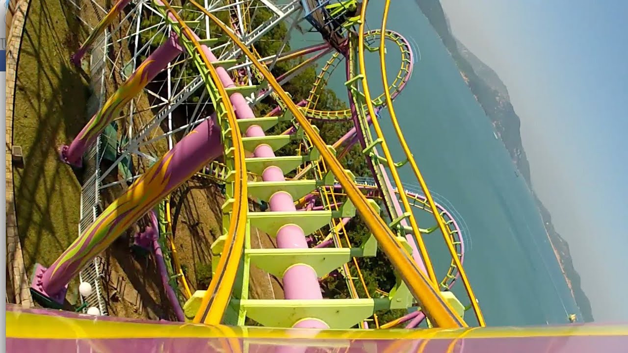 The Dragon Roller Coaster POV Ocean Park Hong Kong China